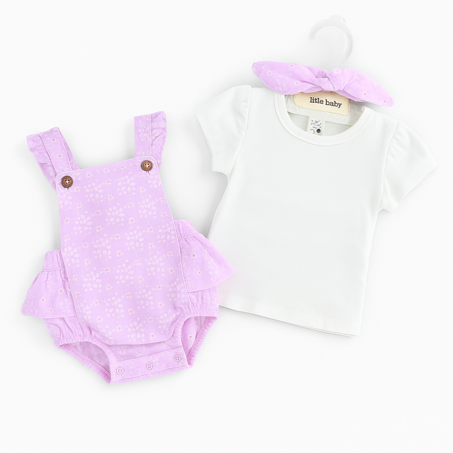 Conjunto bebé niña enterizo floral