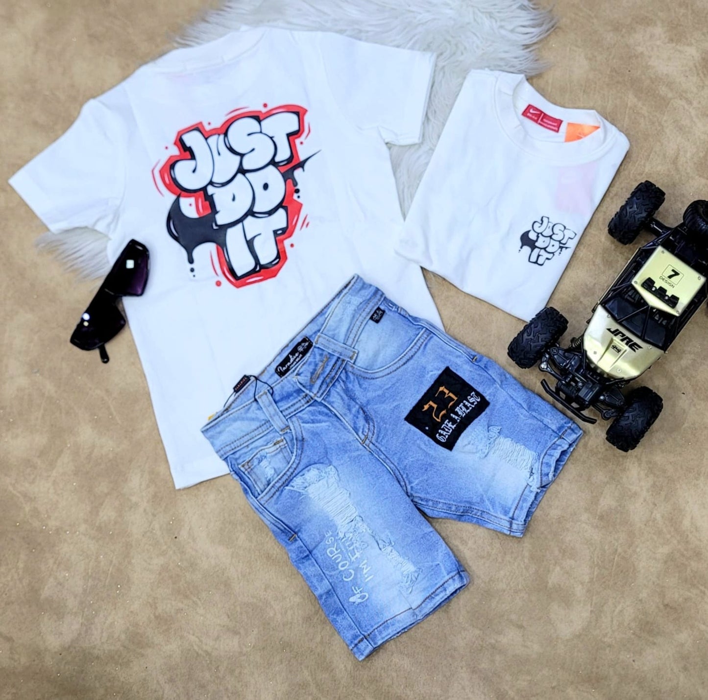 Conjunto para niño: Camiseta y bermuda denim
