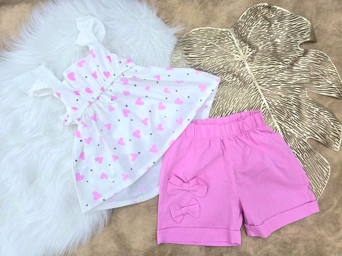 Conjunto bebé niña corazones
