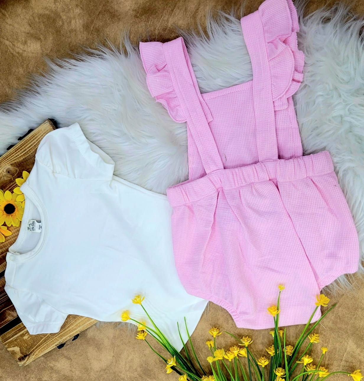 Conjunto bebé niña enterizo encanto de algodón