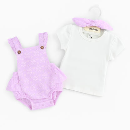 Conjunto bebé niña enterizo floral