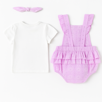 Conjunto bebé niña enterizo floral