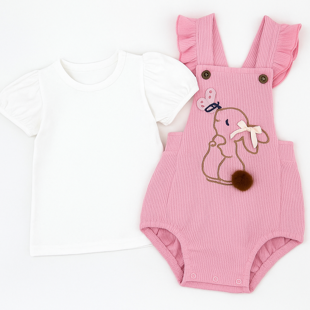 Conjunto bebé niña enterizo encanto de algodón