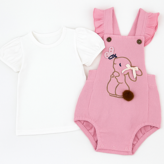 Conjunto bebé niña enterizo encanto de algodón