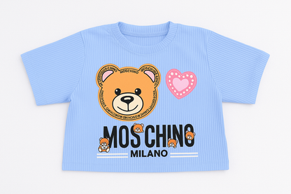 Blusa para niña corta "Moschino"