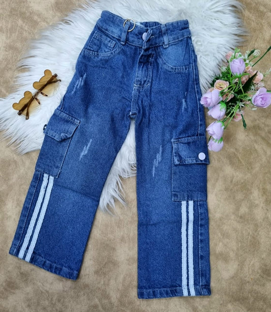 Jean cargo para niña