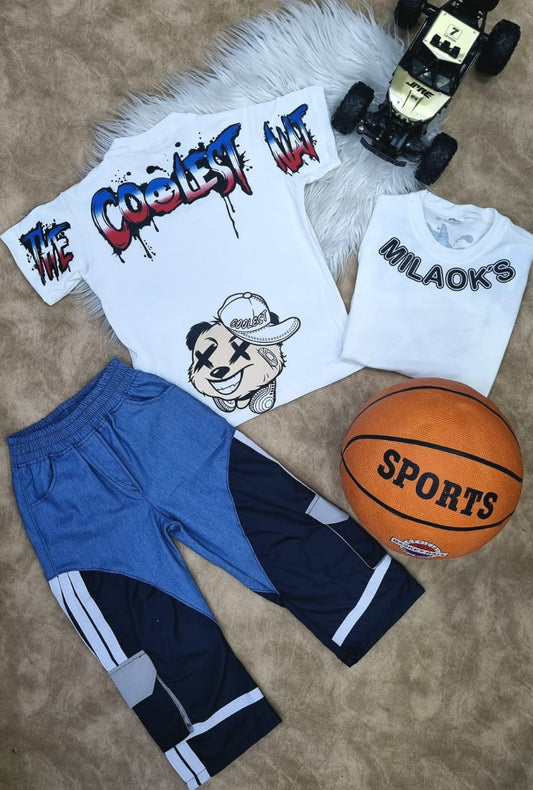 Conjunto deportivo denim para niño