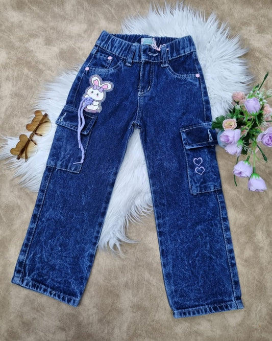 Jean cargo para niña