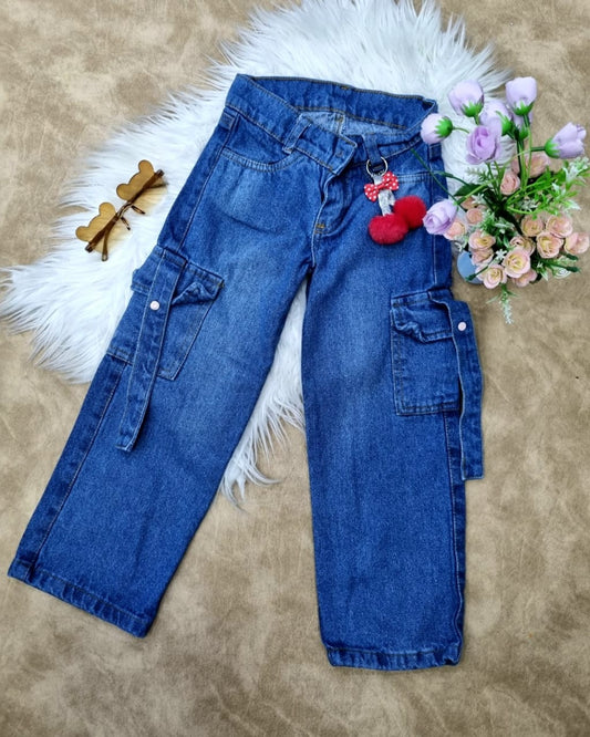 Jean cargo para niña