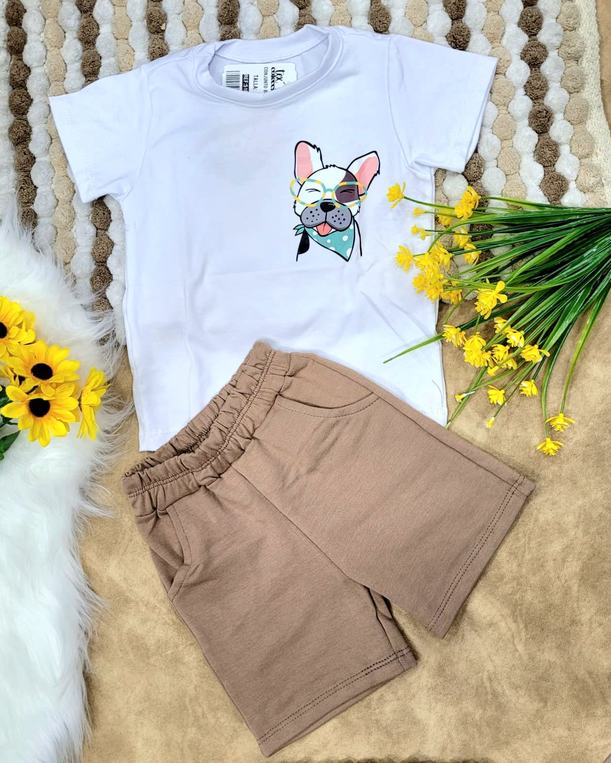 Conjunto bebé niño short mini aventurero