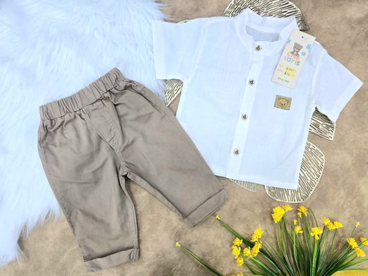 Conjunto bebé niño camisa (2 piezas)