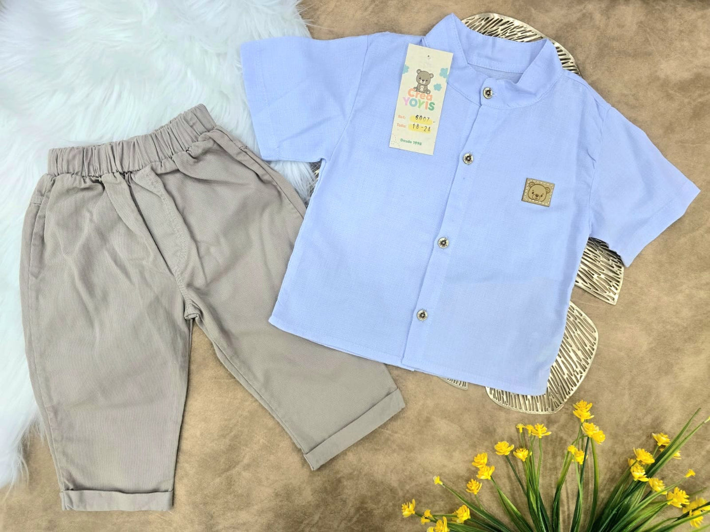 Conjunto bebé niño camisa (2 piezas)