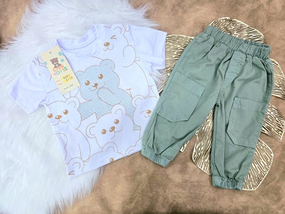 Conjunto bebé niño jogger ositos (2 piezas)