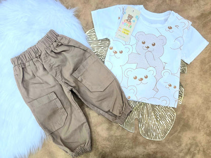 Conjunto bebé niño jogger ositos (2 piezas)