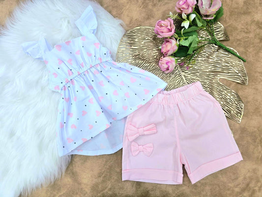 Conjunto bebé niña corazones