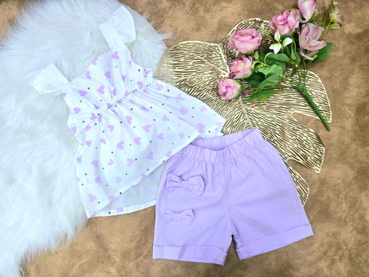 Conjunto bebé niña corazones