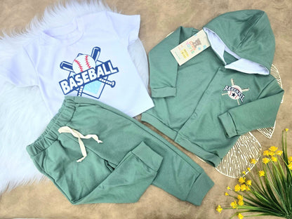 Conjunto bebé niño deportivo baseball (3 piezas)