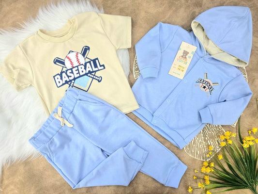 Conjunto bebé niño deportivo baseball (3 piezas)