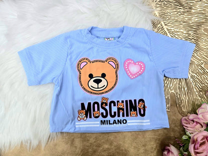 Blusa para niña corta "Moschino"