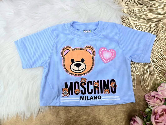 Blusa para niña corta "Moschino"