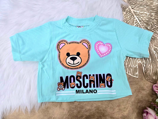Blusa para niña corta "Moschino"