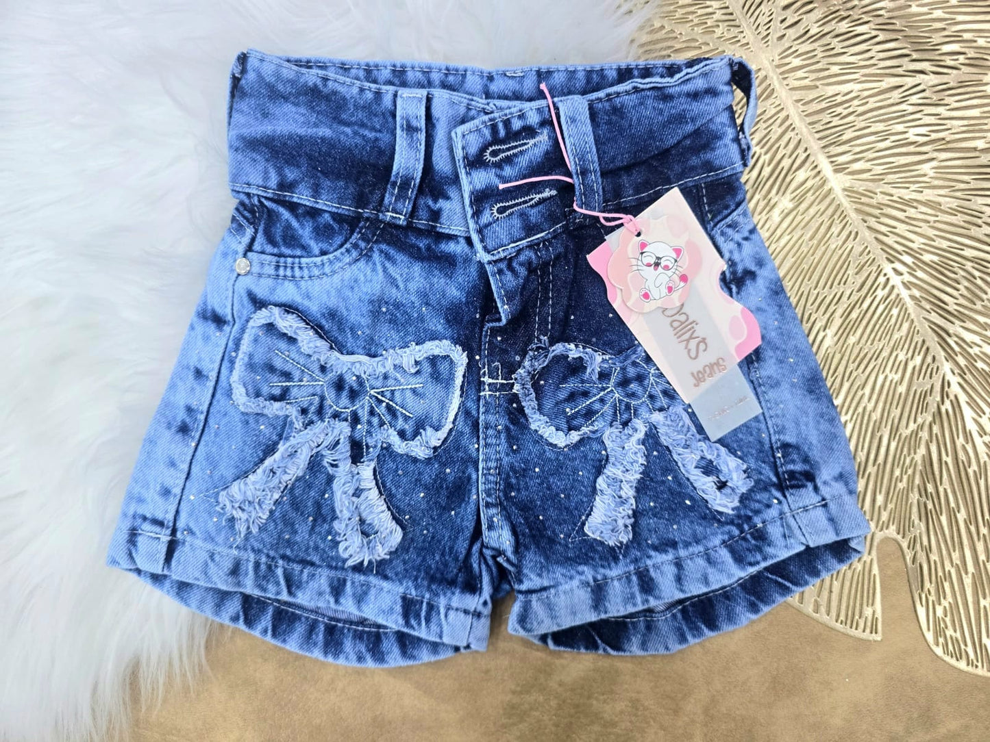Short para niña lazos