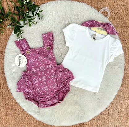 Conjunto bebé niña enterizo floral