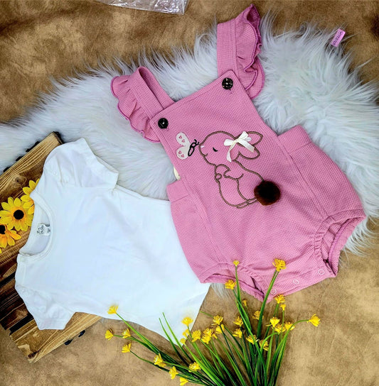 Conjunto bebé niña enterizo encanto de algodón