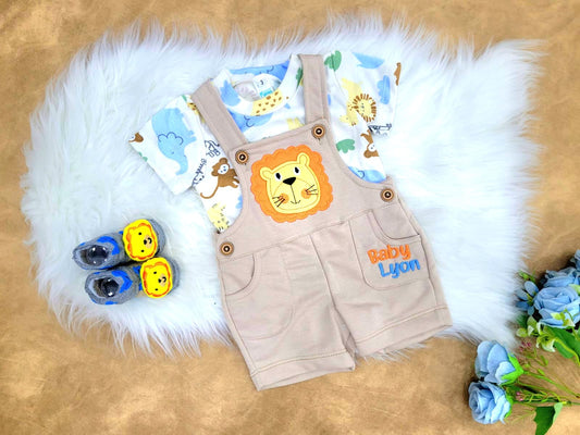 Conjunto bebé niño overol baby lion (2 piezas)