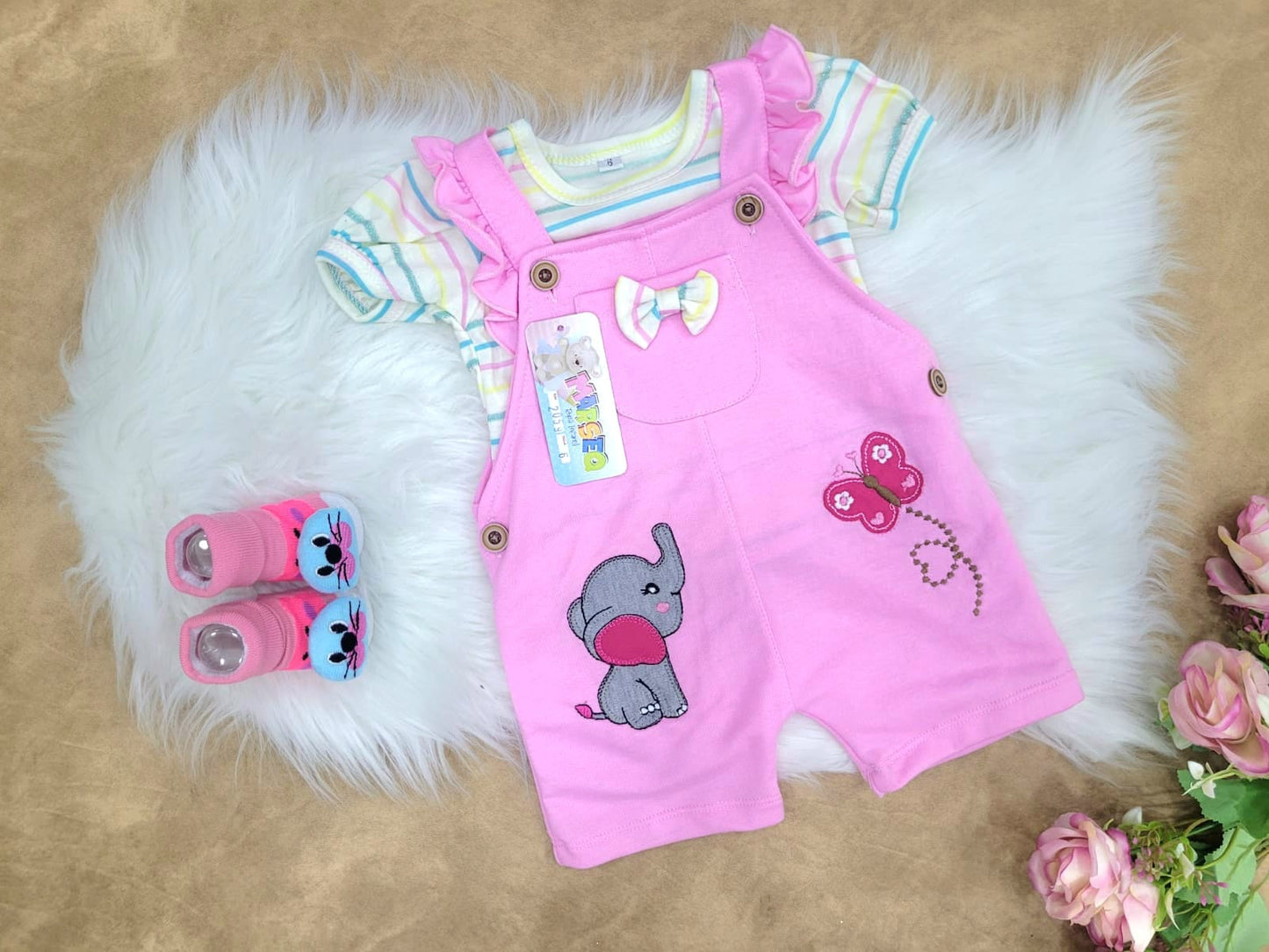 Conjunto bebé niña overol (2 piezas)